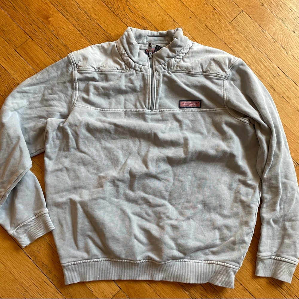 Vineyard vines blue grey shep pullover